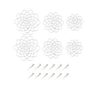 DuskHaven 3 Pièces Support Arrangeur Floral Support Bouquets Couvercle Fleur Grenouille Organisateur Métal Inoxydable pour Compositions Florales, 4 5 6 pouces 2 pièces