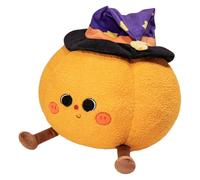 DuskHaven Coussin d'halloween, Décoration Mignonne en Peluche, Cadeau pour Enfants, Citrouille 38cmx38cm