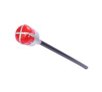 DuskHaven Sceptre Roi Accessoire Costume Halloween Prop Cosplay Légèreté Détail Sculpture PP Matériau Convient pour Fête Déguisement Décoration Spectacle, Argent Rouge