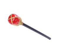 DuskHaven Sceptre Roi Accessoire Costume Halloween Prop Cosplay Légèreté Détail Sculpture PP Matériau Convient pour Fête Déguisement Décoration Spectacle, Rouge Doré