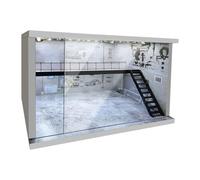 DuskHaven Vitrine Miniature pour Exposition de Voitures, Décoration de Garage, Housse Anti-poussière En PVC Acrylique avec éclairage, Idéale pour Les Collection, B