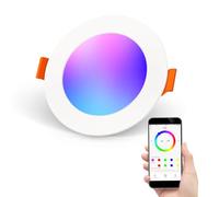 DUSKTEC Spot LED Encastrable RGBWW Connectée Alexa 1 paquet, Spot LED Dimmable RGB Couleur Variable 2700K-6000K Intensité Réglable, 220V 10W Intelligente Spot Encastré Multicolore Bluetooth