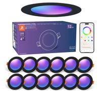 DUSKTEC Spot LED Noir Encastrable RGBW Couleur Bluetooth Connecté Alexa 10W