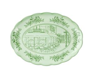 Dusty green GRAND PLATEAU OVALE "JOSEPHINE"