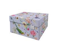 Dutch Design Brand Boîte de rangement décorative Taille L Lavande Ciel | Avec couvercle, pliable, empilable, carton certifié FSC, fabriqué aux Pays-Bas. Dimensions : 38,9 x 31,3 x 20,6 cm.