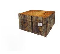 Dutch Design Brand Boîte de Rangement Moyenne avec Couvercle - 2 Boîtes de Rangement - Carton Recyclable Certifié FSC (Taille : 33,2 x 24,2 x 16,5 cm) (Tree Trunk)