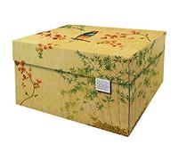 Dutch Design Brand Boîtes de rangement décoratives avec couvercle - Dimensions : 38,9 x 31,8 x 21,1 cm - Carton recyclable certifié FSC (impression : fleur japonaise)