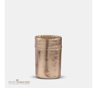 Dutchdeluxes - Luxe - Cuir pleine fleur - Rafraîchisseur de vin - 18,5 x 12 cm - Antidérapant - Bois de rose nacré