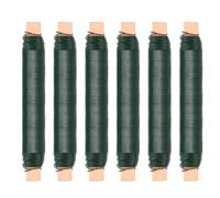 DUTIFUL 6 Rouleaux de Fil Floral Fil de Reliure Vert Fil d'emballage Vert sur Fil Floral en Bois pour Attacher des Couronnes de Fleurs et de Plantes Artisanat de Bricolage