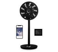 Duux Smart Fan Whisper Flex Smart Black with Battery Pack Stand Fan, Minuteur, Number of speeds 26, 2-22 W, Oscillation, Diameter 34 cm, Black (DXCF12)
