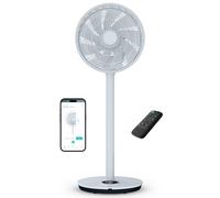 Duux Ventilateur intelligent Whisper Flex 2, silencieux et silencieux, 13 dB, mode nuit et minuteur, hauteur réglable (54-92 cm), économie d'énergie à partir de 2 W, application et télécommande, Ice