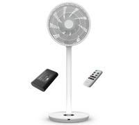 Duux Whisper Flex 2 Ventilateur + Battery Pack - Ultra silencieux 13 dB - Mode nuit et minuterie - Hauteur réglable (54-92 cm) - Utilisable sans fil - Économie d'énergie à partir de 2 W - Télécommande