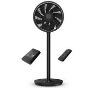 Duux Whisper Flex 2 Ventilateur + Pack de piles - Ultra silencieux 13 dB - Mode nuit & minuteur - Réglable en hauteur (54-92 cm) - Utilisation sans fil - Écoénergétique à partir de 2W - Télécommande