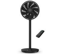 Duux Whisper Flex 2 ventilateur - ultra-silencieux 13dB - mode nuit & minuterie - hauteur réglable (54 à 92 cm) - économe en énergie dès 2W - commande via ventilateur & télécommande - Noir