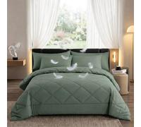 Duvet And Cover In One, All In One Duvet And Cover Double, Soft Breathable Microfibre With Lightweight Fibre Filling, Fully Washable And Suitable For Comfortable Year-Round Use (Green,230*230cm)