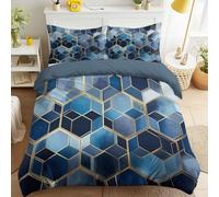 Duvet Cover Sets, Easy Care Bedding Bed Set Super King Size 115" x 93", Modern Abstract Minimalist Luxury Modern Lines Geometric Pattern Duvet Covers With 2 Pillowcases 50 x 75 cm for Kids and Adults