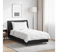 Duvet d'été simple avec oreiller 2 pc Blanc Microfibre Ensemble de vidaXL vidaXL