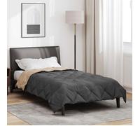 vidaXL Duvet d'été simple Anthracite et Taupe 200 x 135 cm Microfibre