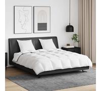 Duvet d'hiver avec oreiller 3 pc Blanc Plume de canard Ensemble Chaud vidaXL vid