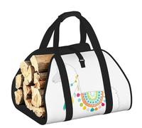 DUWAA Sac de rangement pour brûleurs à bûches - Sac à outils robuste pour intérieur ou extérieur - Motif lama