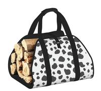DUWAA Sac de transport de bois de chauffage imprimé vache pour bois de chauffage, sac en bois robuste pour poêle à bois de chauffage, accessoires de poêle à bois