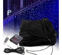 DUXMM Fond de scène LED, Toile de Fond Ciel étoilé Blanc et Bleu, avec contrôle DMX/Automatique/Vocal/maître-Esclave, pour la décoration de Spectacles de Noël, de Clubs et de soirées 3×6-A