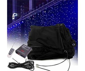 DUXMM Fond de scène LED, Toile de Fond Ciel étoilé Blanc et Bleu, avec contrôle DMX/Automatique/Vocal/maître-Esclave, pour la décoration de Spectacles de Noël, de Clubs et de soirées 3×6-A