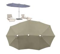 DUYULIANG 12Baleines Toile De Rechange pour Parasol Double, Grand Format Et Plus Grandes Surface D'ombrage, Robuste Housse Supérieure pour Parasol De Jardin, Résistant À l'eau Protection UV(Topaz)