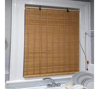 DUYULIANG Enrouleur Bambou Naturel Rétro Store Enrouleur Rideau en Bambou 60 100 120 150 Cm, Store Pare Soleil pour Jardin Terrasse, Store Exterieur Enrouleur pour Patio Jardin Fenêtre Porte Cuisine