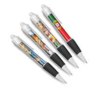 DV DESIGN Lot de 4 stylos à bille blancs du Portugal - Drapeau portugais Lisbonne Algarve Voyage Vacances Hobby Garçons Filles Hommes Femmes Thème Stylo #79403