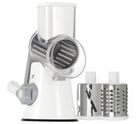 DVATLAEM Maison culte maisonculte RotoChef - Mandoline a légumes Manuelle Coupe Legumes Multifonctions avec 3 Lames de Tambour Détachables pour Pommes de Terre, Carottes, Fromage, Forte Aspiration