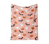 Dvj820 Couverture polaire d'Halloween citrouille pour femmes - Couverture en flanelle pour l'automne, l'Action de grâce, la ferme pour femmes, pour la maison, le salon, le canapé, le lit, la chaise ou