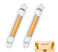 Dvnoua Ampoule R7S LED 118mm Dimmable 30W, R7S LED COB 118mm Ampoules Équivalent à Lampe Halogène 300W, Blanc Chaud 3000K 3000LM, Éclairage à Faisceau 360°, Sans Scintillement, lot de 2