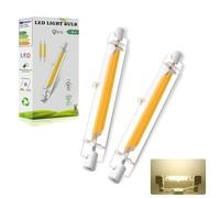 Dvnoua Ampoule R7S LED 78mm Dimmable, 10W R7S LED 78mm Haute Lumière COB Remplacer Lampe Halogène 100W, Blanc Naturel 4000K 1000LM, Éclairage à 360 Degrés, Sans Scintillement, lot de 2