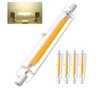 Dvnoua Ampoule R7S LED 78mm Dimmable, 10W R7S LED 78mm Haute Lumière COB Remplacer Lampe Halogène 100W, Blanc Naturel 4000K, 1000LM, Éclairage à 360 Degrés, Sans Scintillement, lot de 4