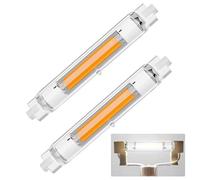 Dvnoua Ampoules R7S LED 118mm Dimmable 30W, R7S LED 118mm Équivalent à 300W Ampoule Halogène J118mm, Blanc Froid 6000K 3000LM, Sans Scintillement, Éclairage à Faisceau 360°, lot de 2
