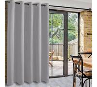 DWCN Gris Argent Occultant Rideau Thermique Rideaux Separation L203xH213 cm 1 Pièce Large Rideaux Brise-bise à Oeillets Rideau Acoustique Décoration Intérieure Moderne pour Salon/Chambre/Cuisines