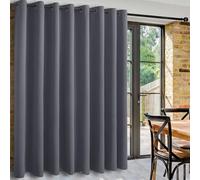 DWCN Gris Foncé Rideau Séparation Rideau Occultants Thermique L457xH274 cm Lot de 1 Large Rideaux Phonique Anti Bruit à Oeillets Rideaux Brise-bise Décoration Intérieure Moderne pour Salon/Chambre