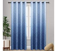 DWCN Lot de 2 Rideaux occultants occultants pour Chambre à Coucher Motif damassé Isolation Thermique Économie d'énergie pour Salon Bleu Marine 52 x 96 cm