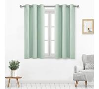 DWCN Lot de 2 Rideaux occultants pour Salon, Chambre à Coucher, Rideaux Thermiques Solides pour Protection de l'intimité, Vert Menthe, 96,5 x 137,2 cm (l x L)