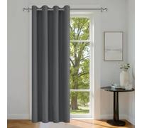 DWCN Rideau de Porte Isolant Thermique Gris Foncé Rideaux Separation L140xH240 cm Lot de 1 Rideaux Occultant à Oeillets Brise-bise Rideau Acoustique Moderne Maison Décoration pour Salon/Chambre/Bureau