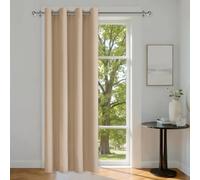 DWCN Rideau de Porte Isolant Thermique Jaune Beige Rideaux Separation L132xH210 cm Lot de 1 Rideaux Occultant à Oeillets Brise-bise Rideau Acoustique Maison Décoration pour Salon/Chambre/Bureau
