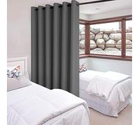 DWCN Rideau de séparation de l'intimité Totale, Rideau occultant, Rideaux Thermiques pour Porte de terrasse, Salon, séparateur de Chambre et Bureau partagé, 1 Panneau à œillets, 2,74 m