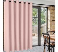 DWCN Rideau Thermique Isolant Anti Froid et Chaleur Rose L254xH243 cm 1 Panneaux Occultant Rideaux Separation à Oeillets Rideau Phonique Anti Bruit Protection la Vie Privée pour Salon/Chambre/Bureau