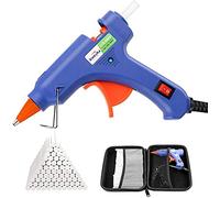 Dweyka Pistolet à Colle Chaude 75pcs Bâtons Chauffrage Rapide et Sûr Pistolet à Colle 20W, y Compris un Sac à Outils, Anti écoulement pour Réparation, Artisanat, DIY, Maison, Bricolage, Bureau-Bleu
