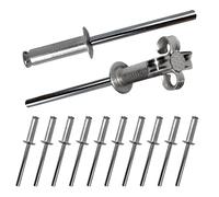 DWFEYOI Rivets Ø4x10mm de Plaque d’immatriculation, Lot de 10 Rivets aveugles en Aluminium pour Support de Plaque d'immatriculation - Argent