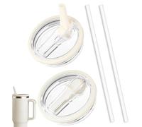 DWFEYOI Set De 2 Pièces Stanley Cup Couvercle Étanche, Stanley Cup Couvercle Remplacement 40 Oz, Trois Couleurs Stanley Cup Accessoires Avec 2 Pièces Paille,stanley cup