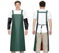 Dwitkul Tablier Imperméable Tablier de Travail PVC Résistant Huile et Eau 110x80cm Tablier Boucher Homme et Femme Apron pour Jardinage Barbecue Boucherie Laboratoire Soin Animaux
