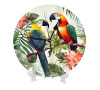 DWVTSLH Toucans Horloge murale moderne silencieuse et sans tic-tac - Fonctionne avec piles - Pour chambre à coucher, salon, cuisine, bureau - 25,4 cm