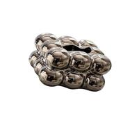 dwxnauixl Distributeur de serviettes Unique, porte-couvercle de boîte à mouchoirs, pour décoration de salle de bain de voiture, moderne et fonctionnel, Argent, 19.5 x 15 x 10 cm